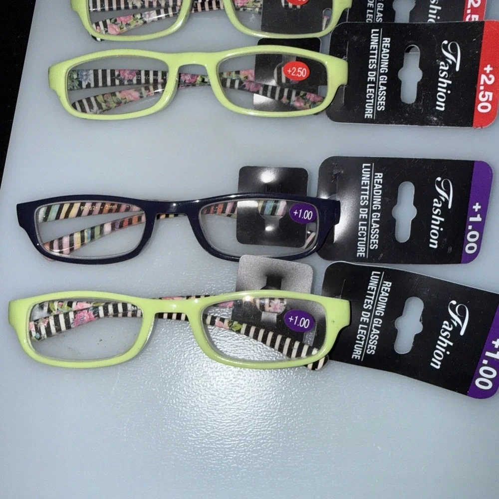Lot of 11- NEW Assorted Reading Glasses +1.00, +1.50, +2.00 +2.50 Variety Colors